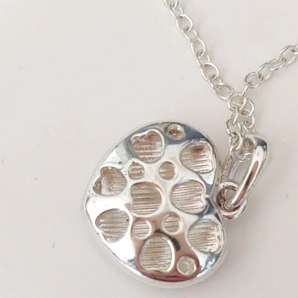 Pastel multi color crystal heart pendant necklace